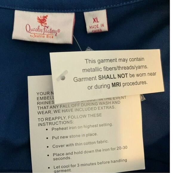 Quacker Factory Jacket Womens Size XL Rhinestones Embroidered Woven Pockets Top - Picture 11 of 12